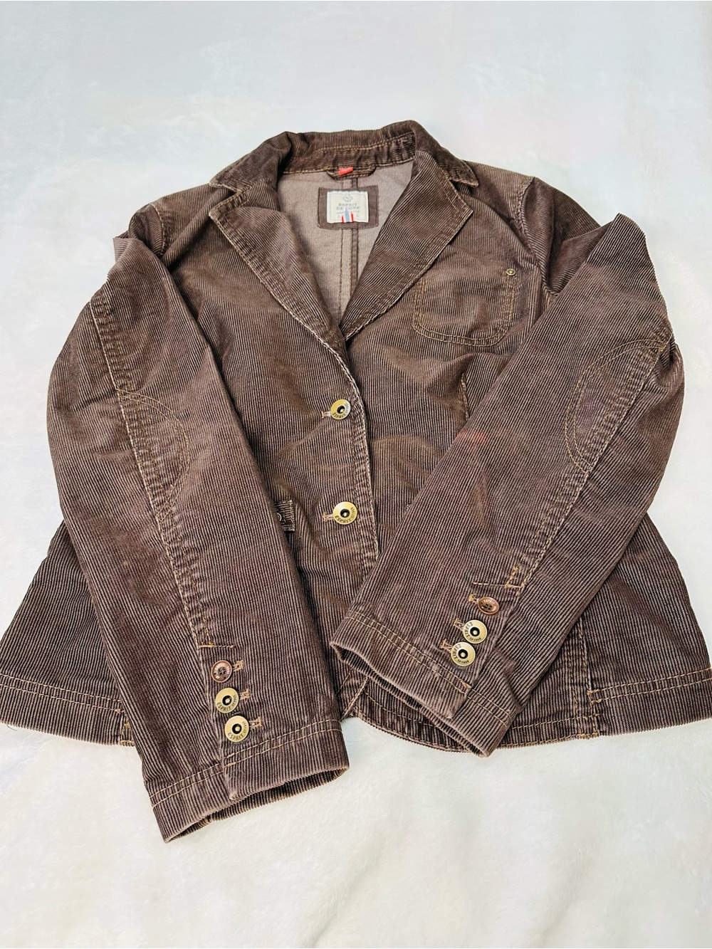 Esprit Light Weight Corduroy Jacket Brown Size 14 - Picture 5 of 10